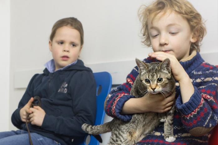 kinderen in wachtzaal 